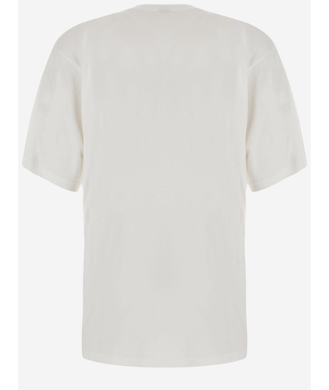 BALENCIAGA Белая хлопковая футболка, фото 2