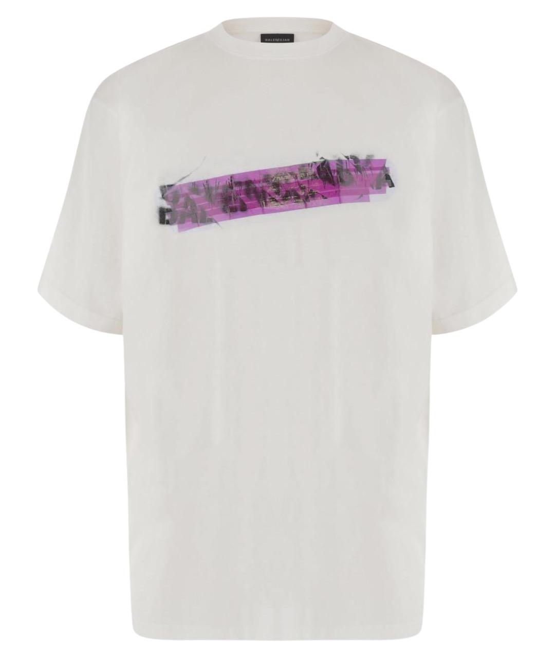 BALENCIAGA Белая хлопковая футболка, фото 1