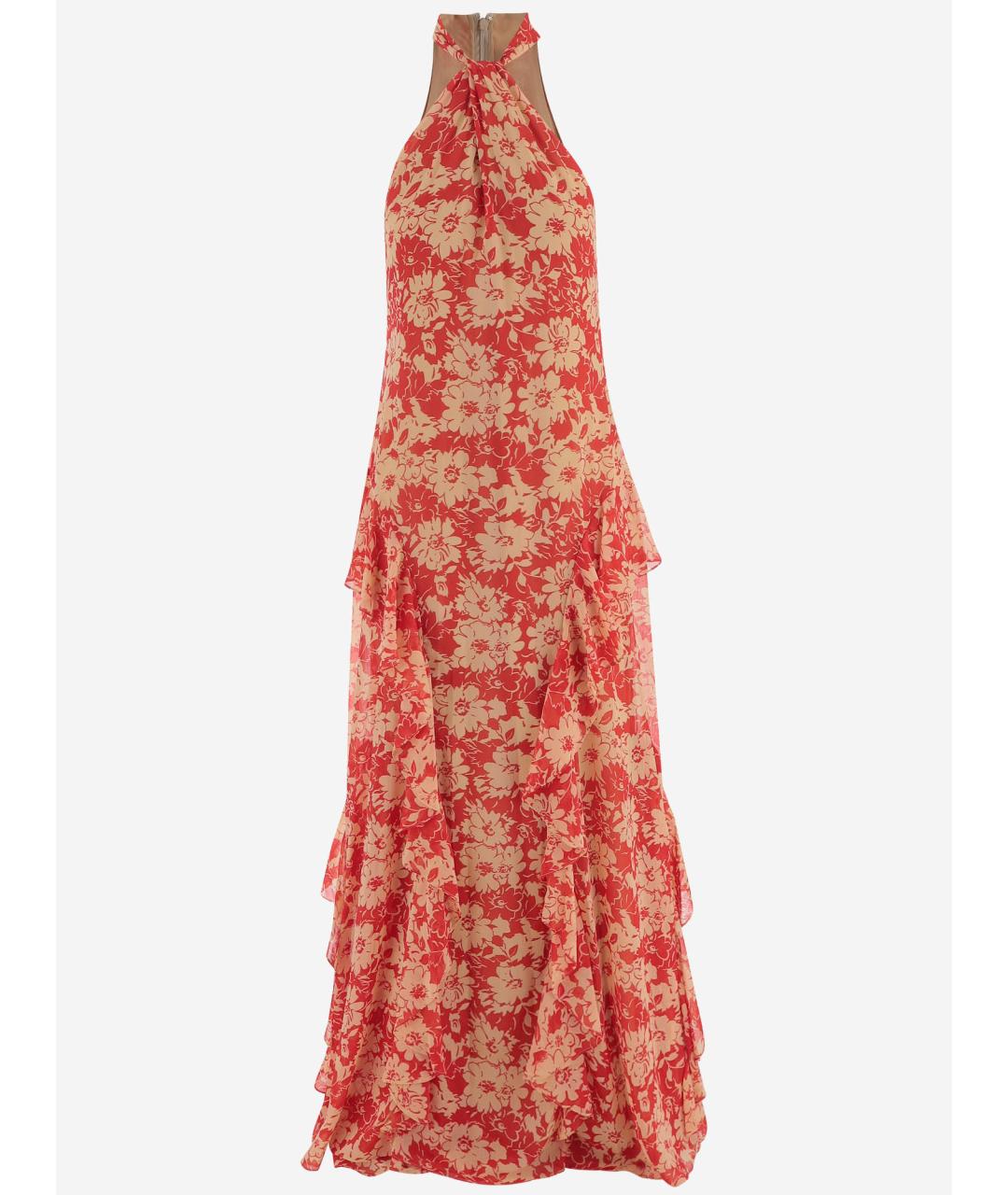 RALPH LAUREN Красное полиэстеровое платье, фото 4