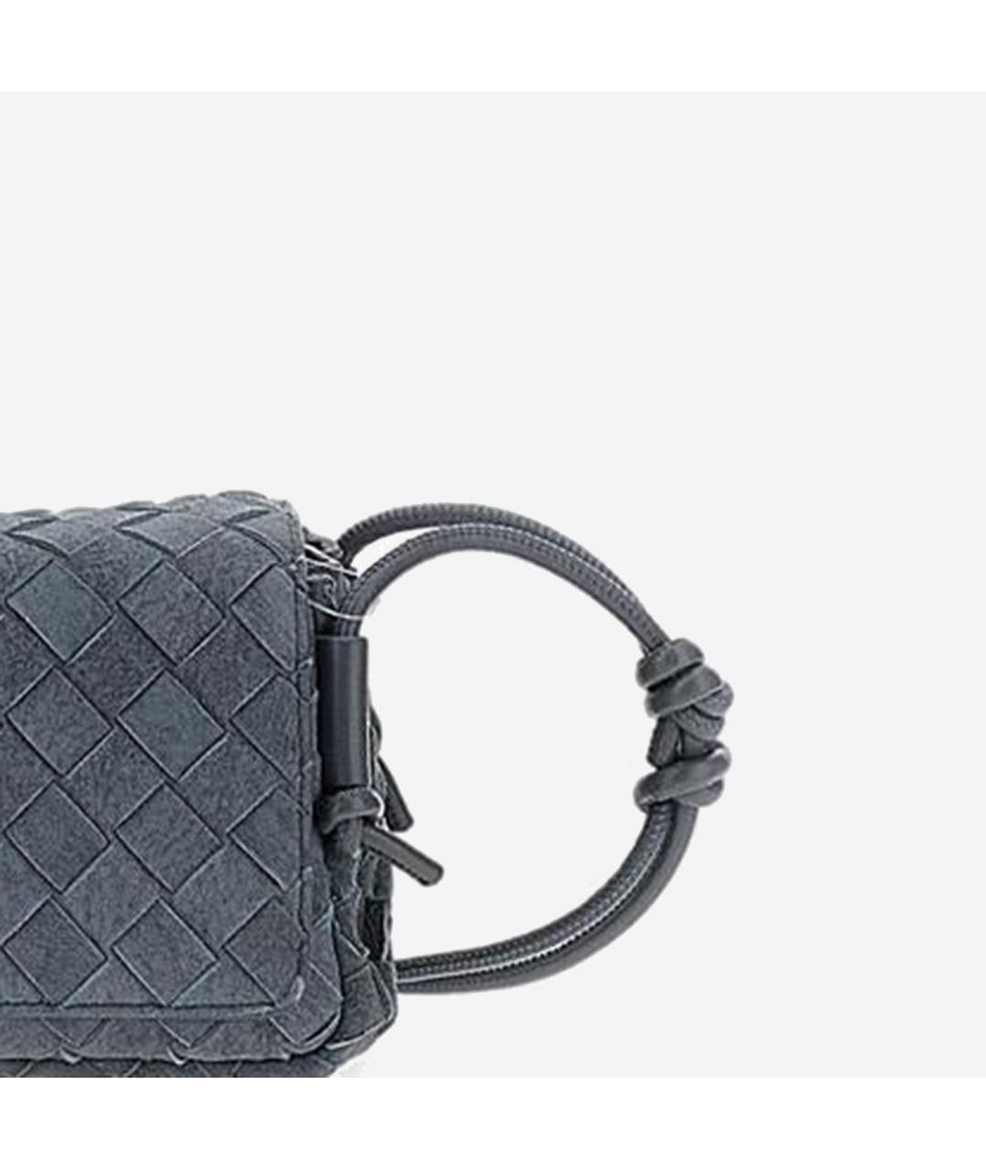 BOTTEGA VENETA Серая замшевая сумка через плечо, фото 4