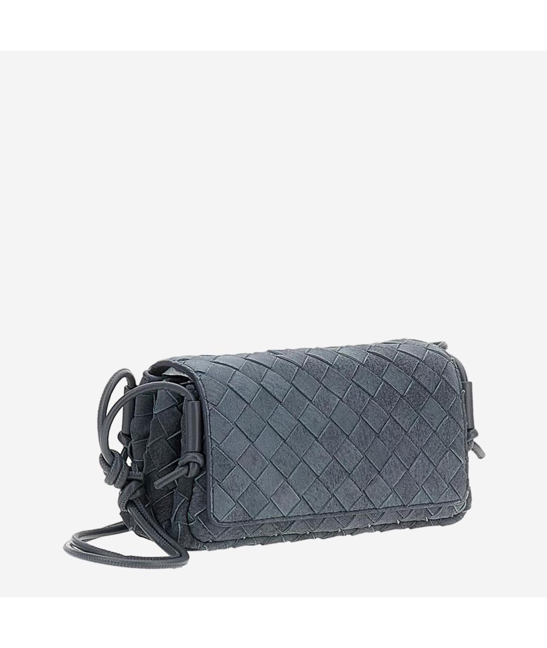 BOTTEGA VENETA Серая замшевая сумка через плечо, фото 2
