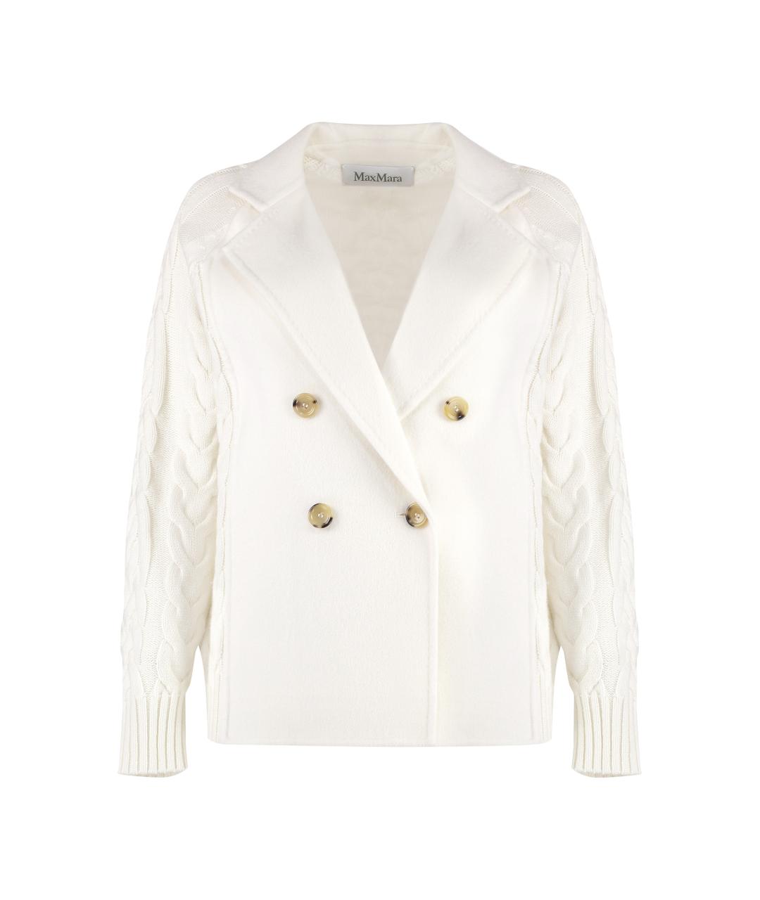 MAX MARA Белая шерстяная куртка, фото 1