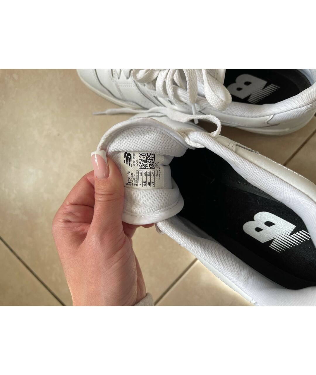 NEW BALANCE Белые кожаные кроссовки, фото 3