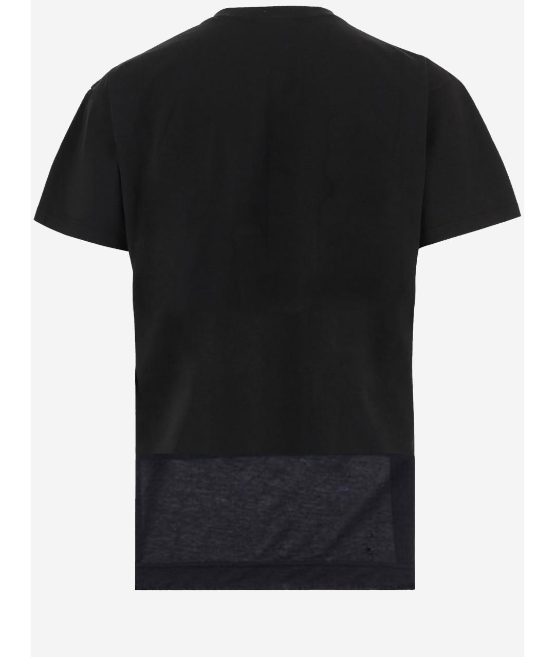 BALENCIAGA Черная хлопковая футболка, фото 2