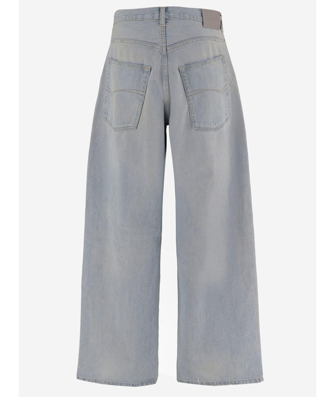 BALENCIAGA Синие хлопковые прямые джинсы, фото 2