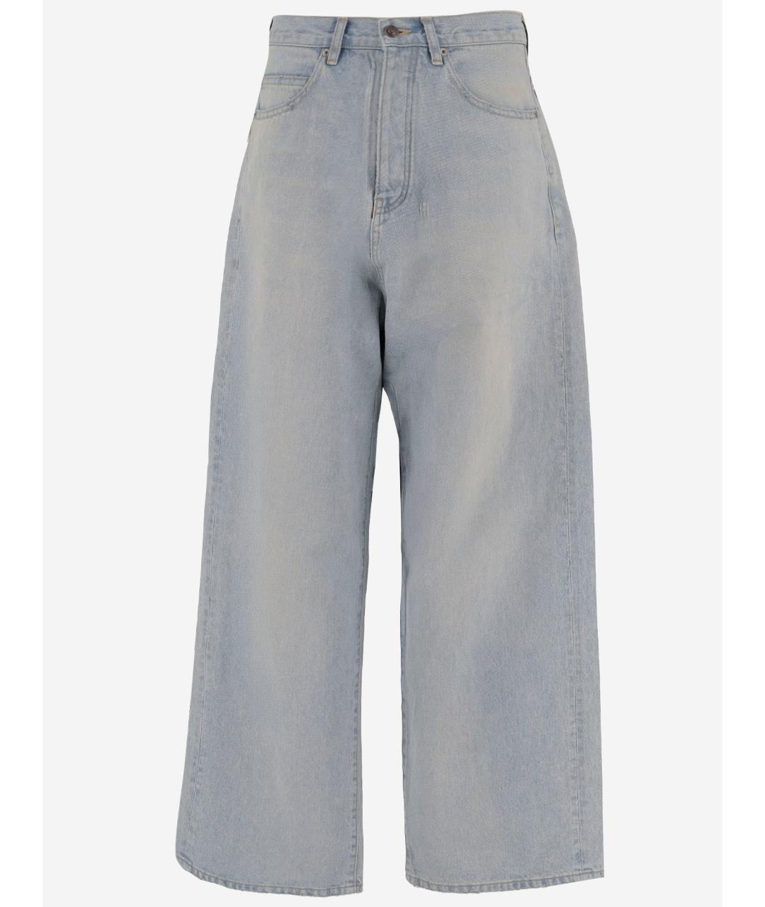 BALENCIAGA Синие хлопковые прямые джинсы, фото 4