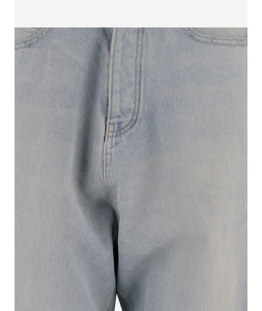 BALENCIAGA Синие хлопковые прямые джинсы, фото 3