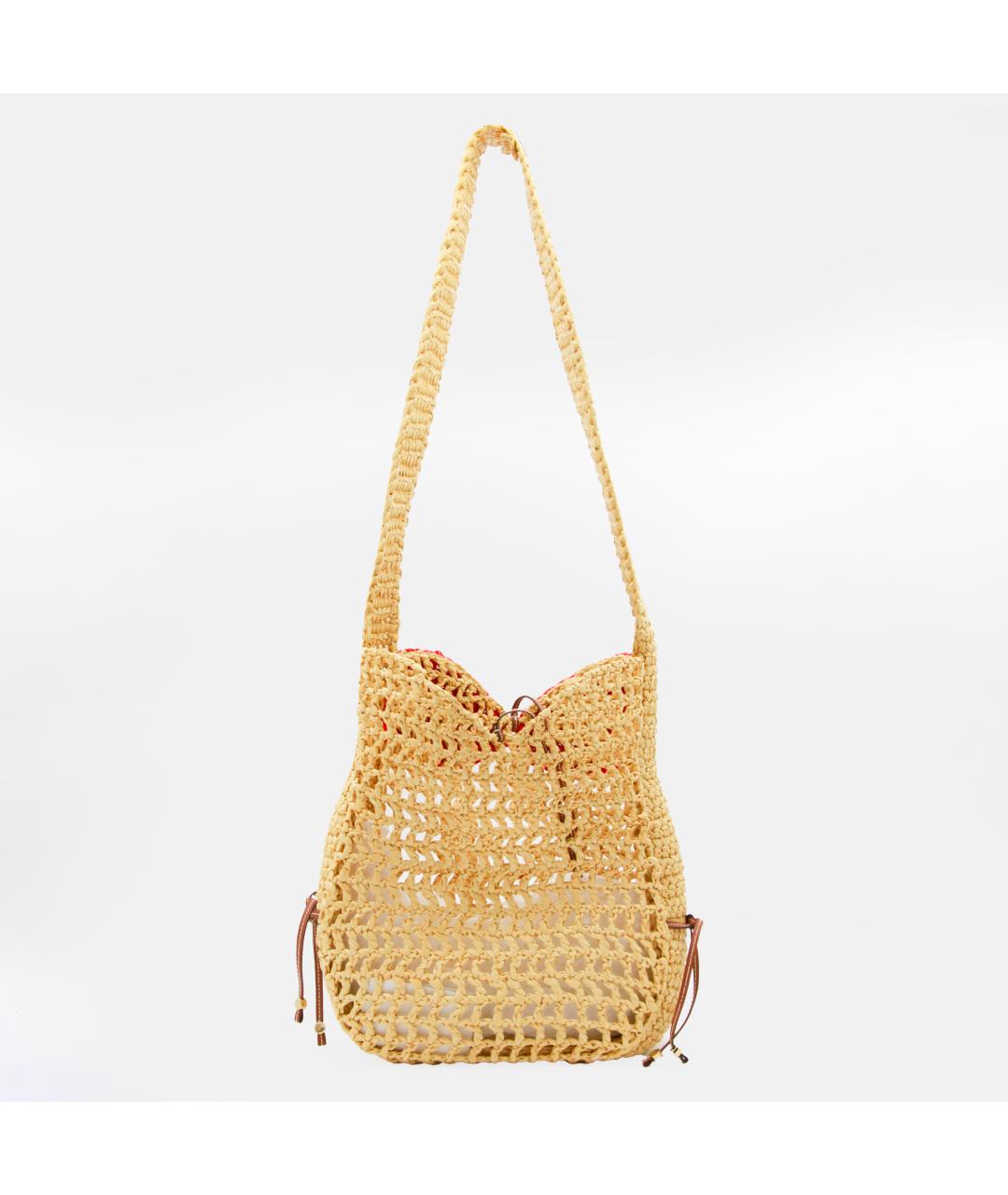 EMILIO PUCCI Бежевая пелетеная сумка тоут, фото 3