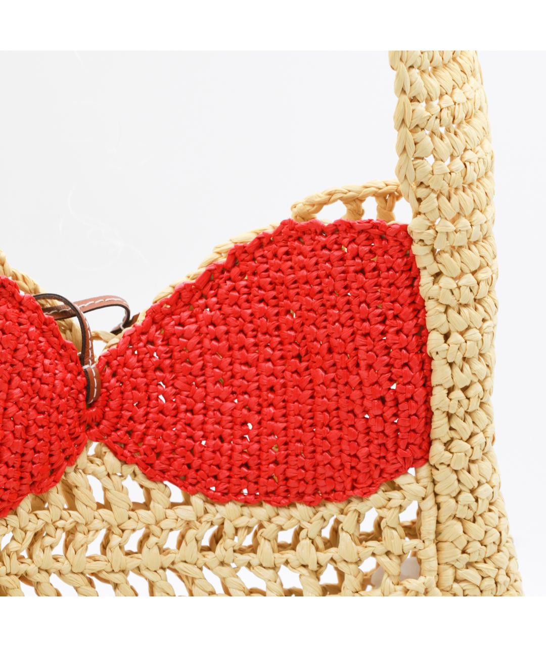 EMILIO PUCCI Бежевая пелетеная сумка тоут, фото 4