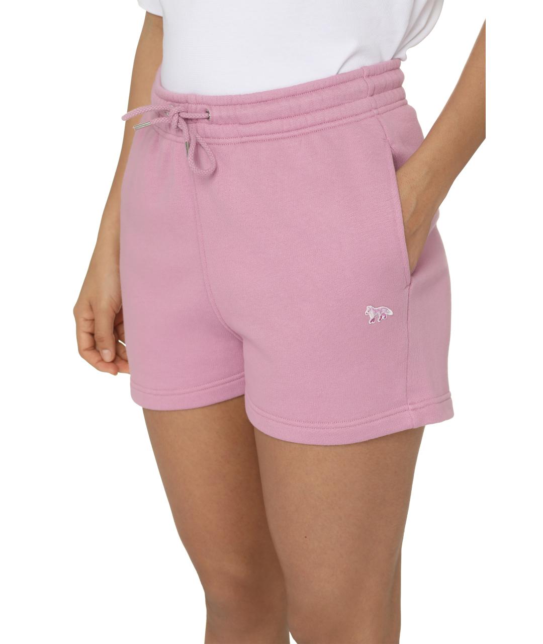 MAISON KITSUNE Розовые хлопковые шорты, фото 5