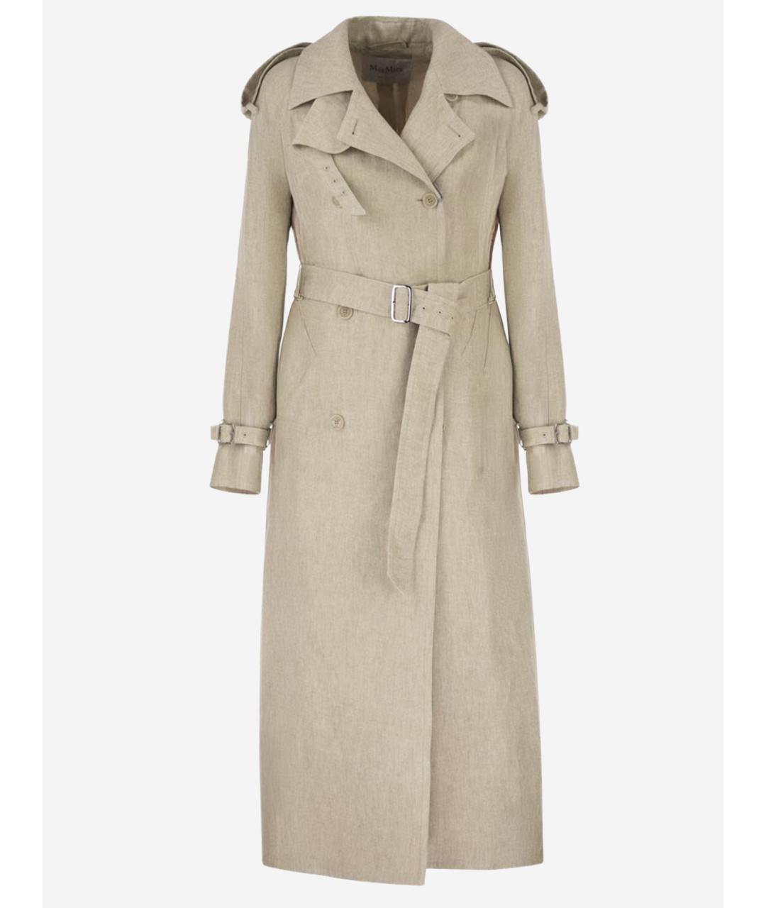 MAX MARA Бежевый тренч/плащ, фото 4