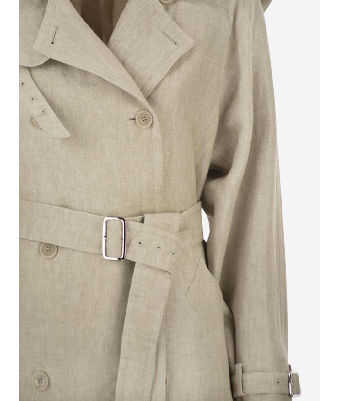MAX MARA Бежевый тренч/плащ, фото 3