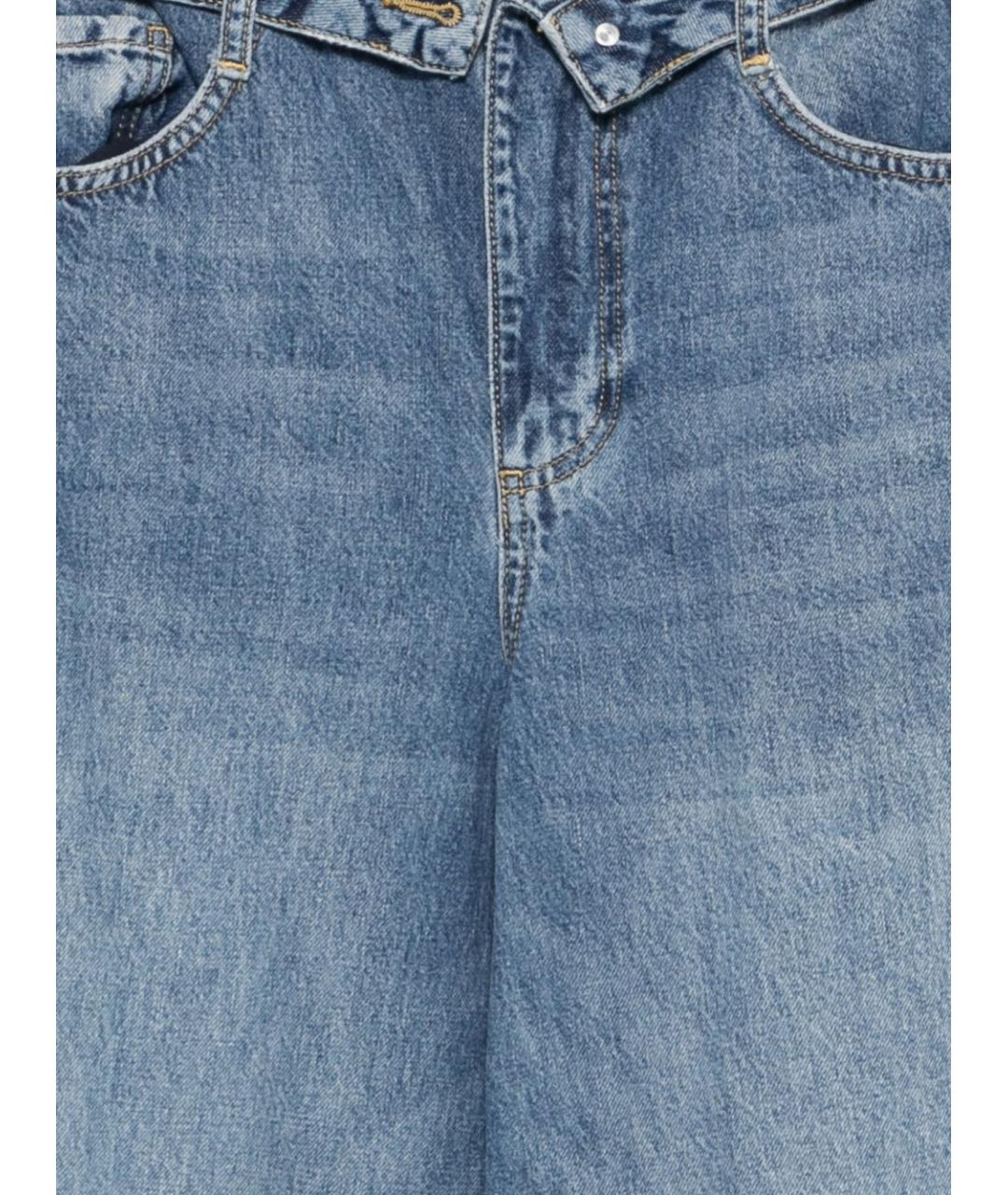 LIU JO Синие хлопковые прямые джинсы, фото 3