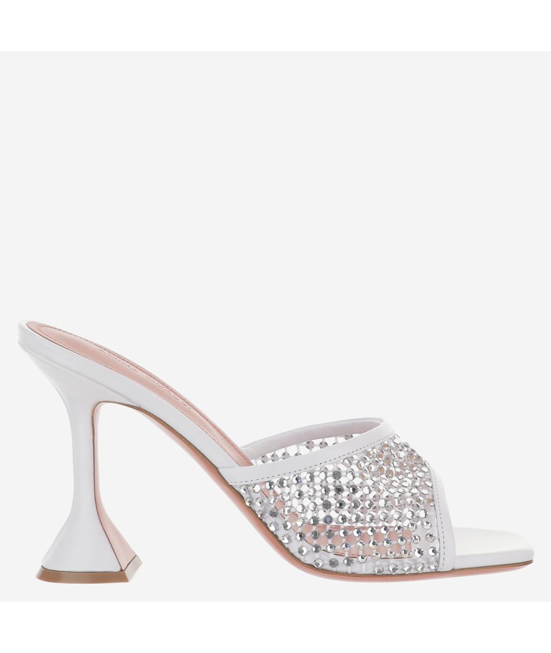 Amina Muaddi Белые мюли, фото 5