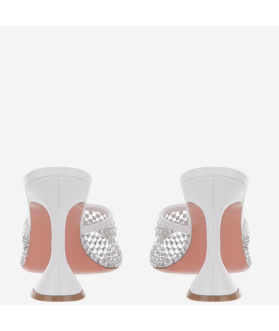 Amina Muaddi Белые мюли, фото 3