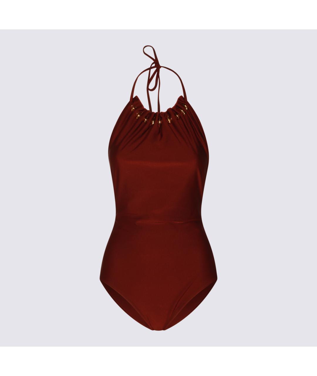 ZIMMERMANN Бордовый полиамидовый купальник, фото 5