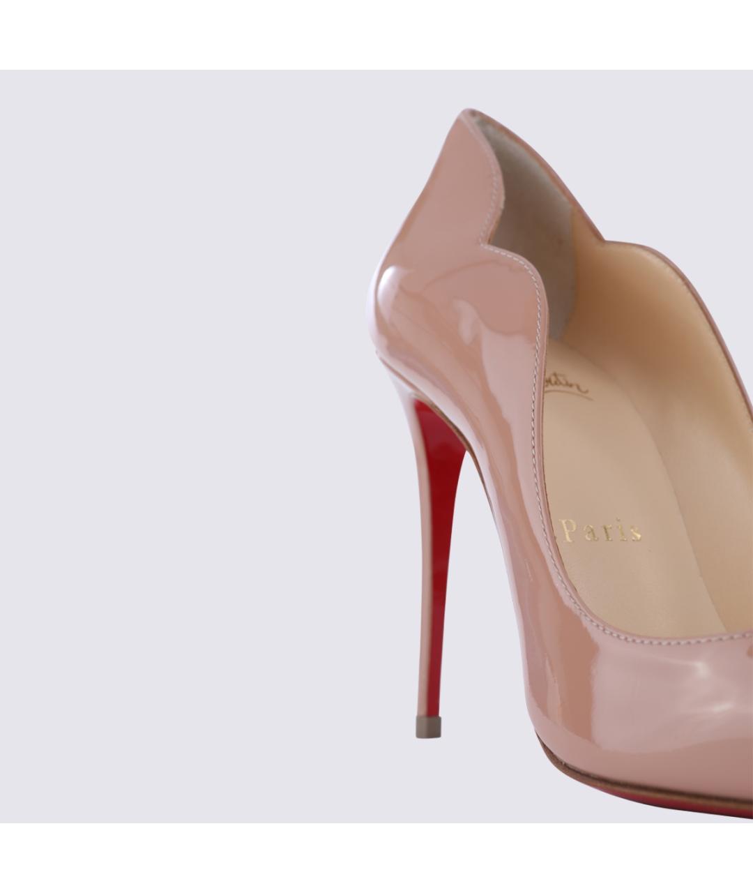 CHRISTIAN LOUBOUTIN Бежевые туфли из лакированной кожи, фото 4