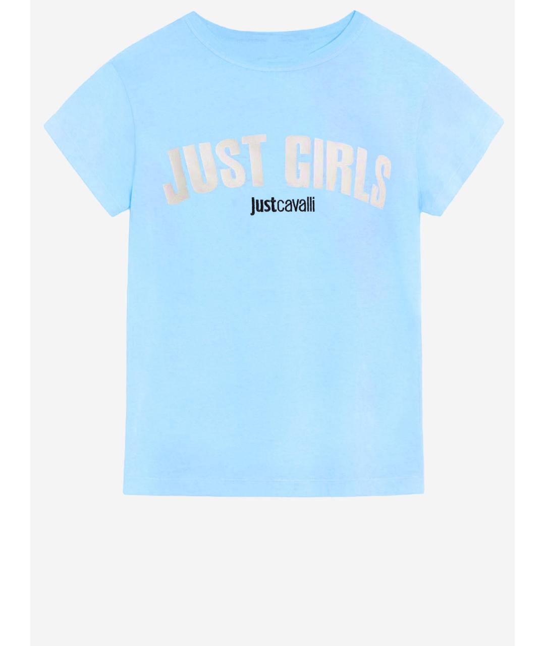JUST CAVALLI Голубая футболка, фото 4