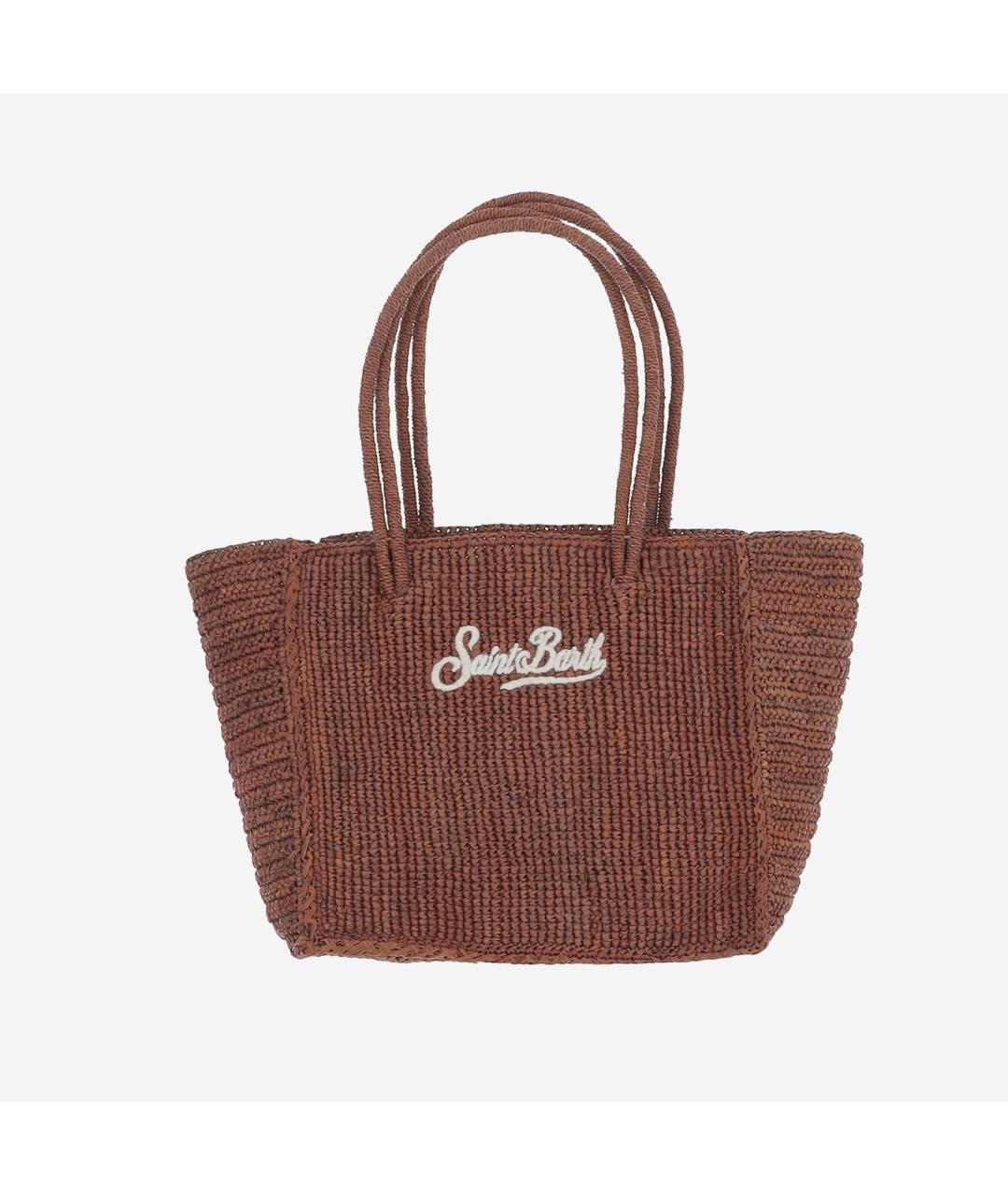 MC2 SAINT BARTH Коричневая пелетеная пляжная сумка, фото 5
