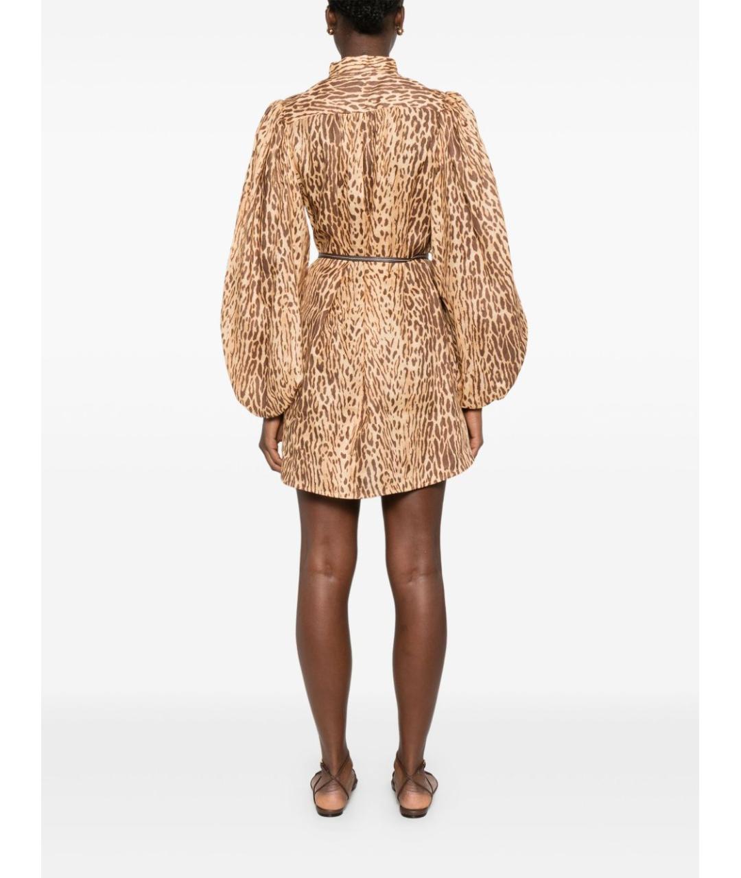 ZIMMERMANN Мульти льняное повседневное платье, фото 4