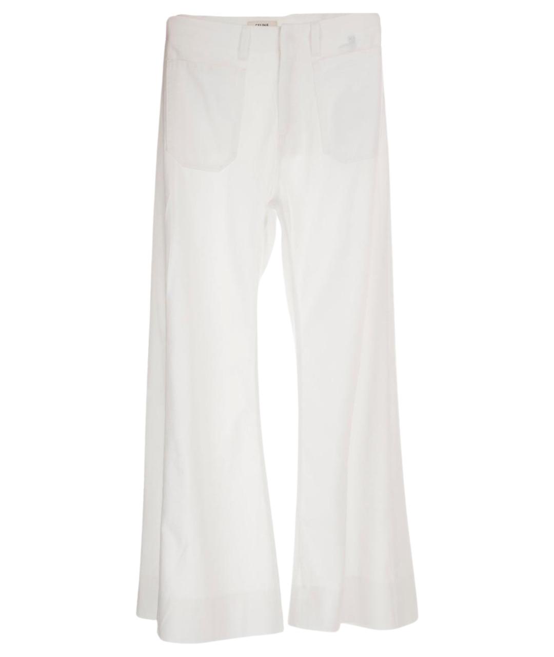 CELINE Белые хлопковые прямые джинсы, фото 1