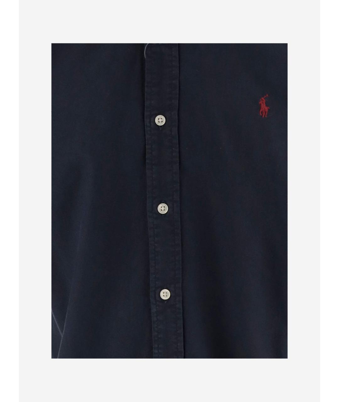 POLO RALPH LAUREN Темно-синяя хлопковая кэжуал рубашка, фото 3