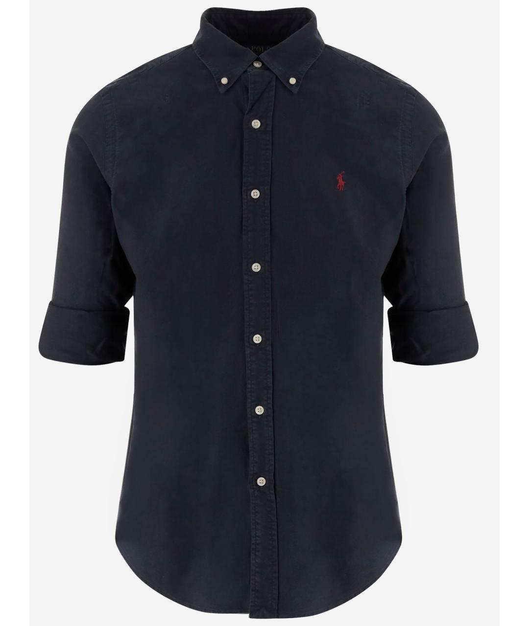 POLO RALPH LAUREN Темно-синяя хлопковая кэжуал рубашка, фото 4
