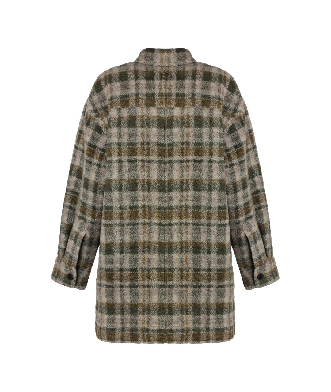 ISABEL MARANT ETOILE Хаки шерстяная куртка, фото 2