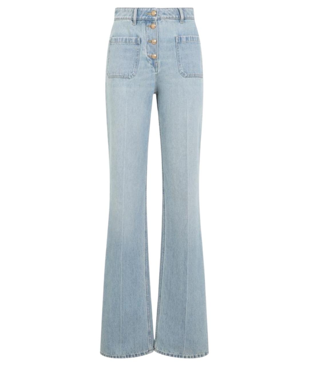 VALENTINO Голубые хлопковые джинсы клеш, фото 1