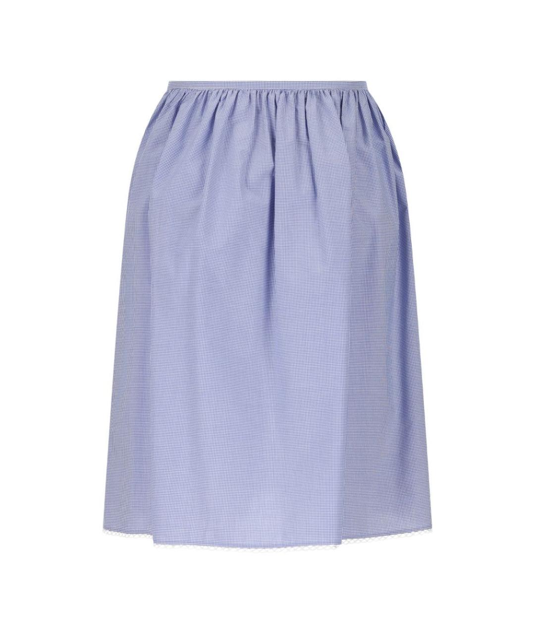 MIU MIU Синяя хлопковая юбка миди, фото 3