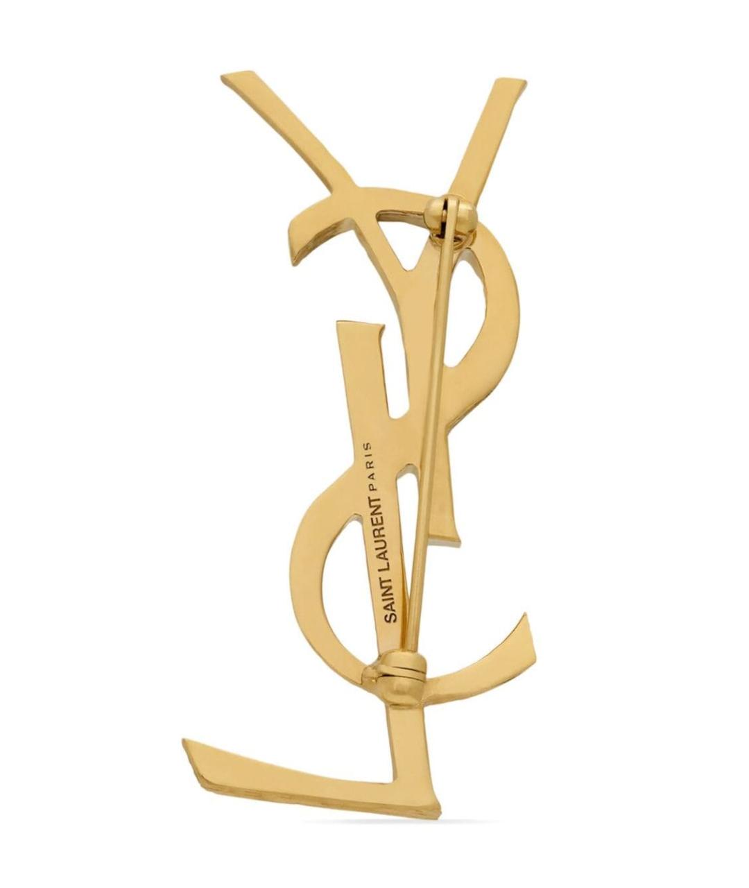 SAINT LAURENT Золотая металлическая булавка / брошь, фото 3