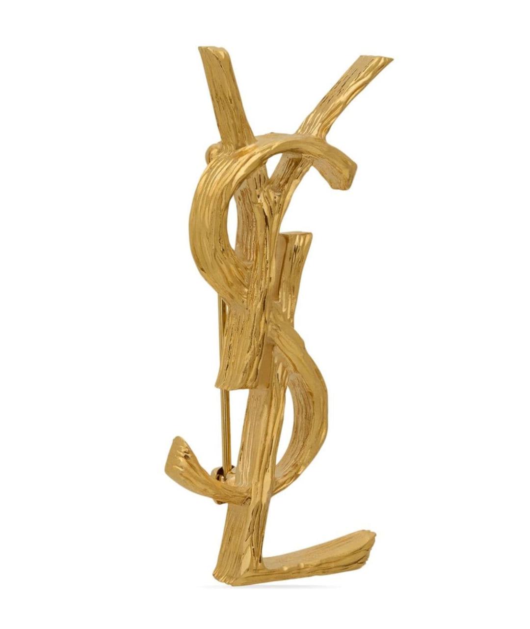 SAINT LAURENT Золотая металлическая булавка / брошь, фото 4