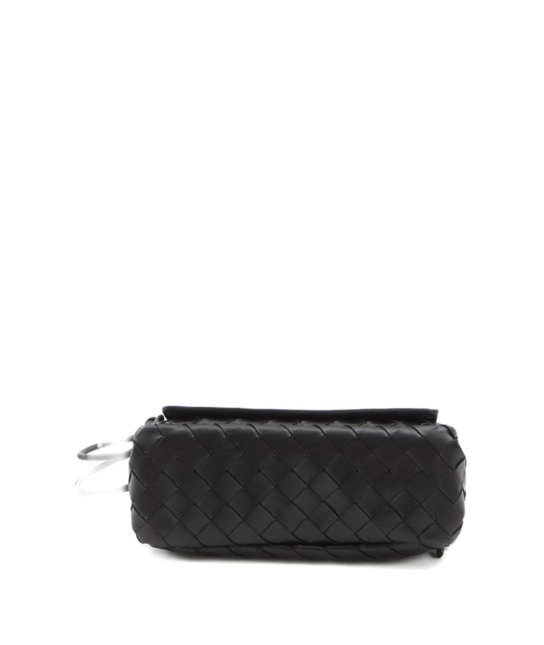 BOTTEGA VENETA Черная кожаная сумка через плечо, фото 4