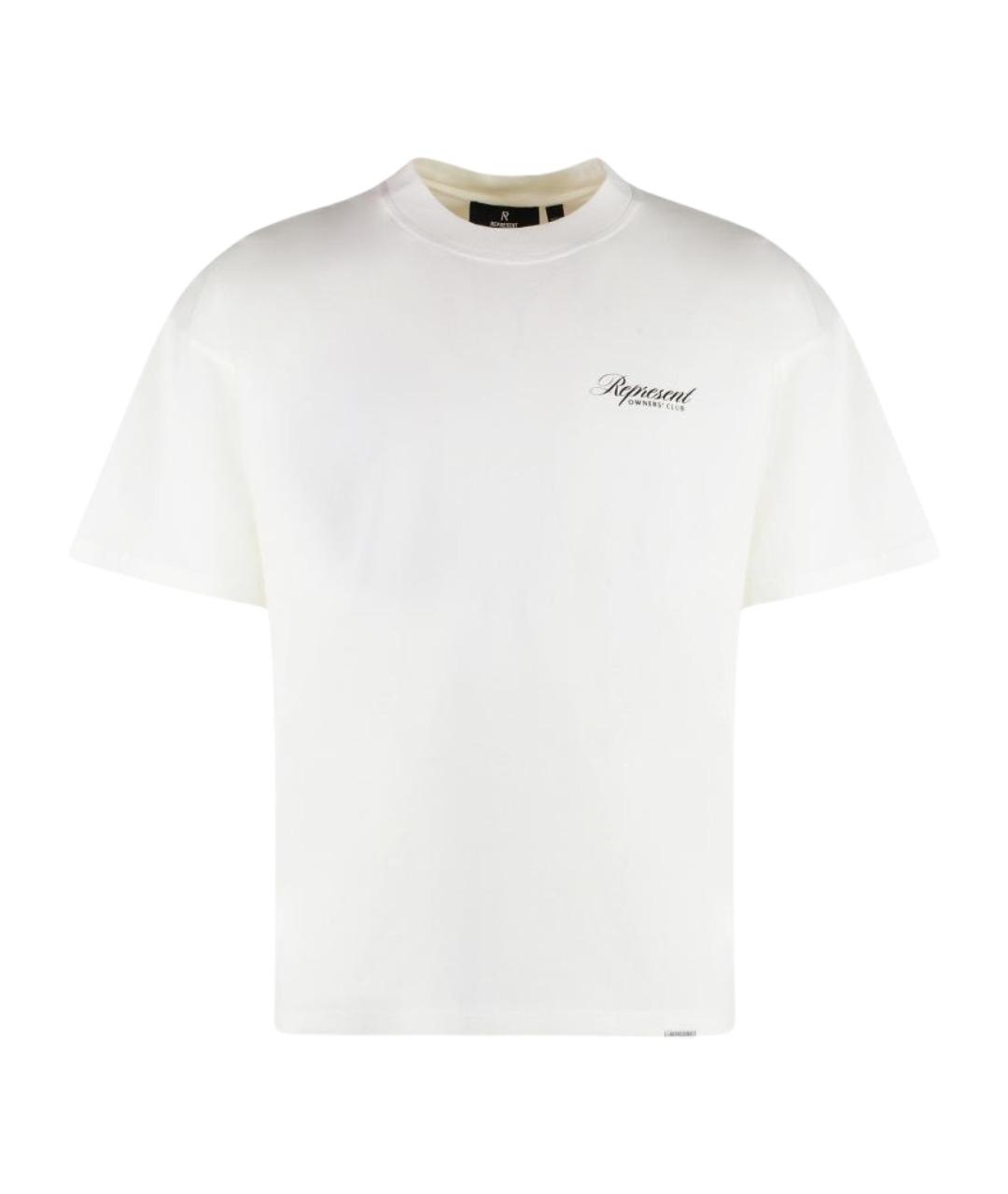 REPRESENT Белая хлопковая футболка, фото 1