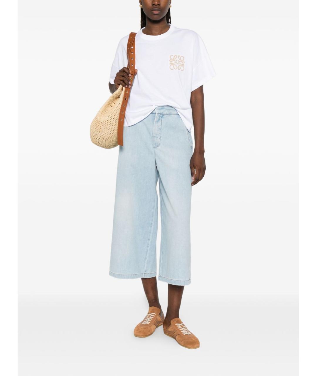 LOEWE Белая хлопковая футболка, фото 4