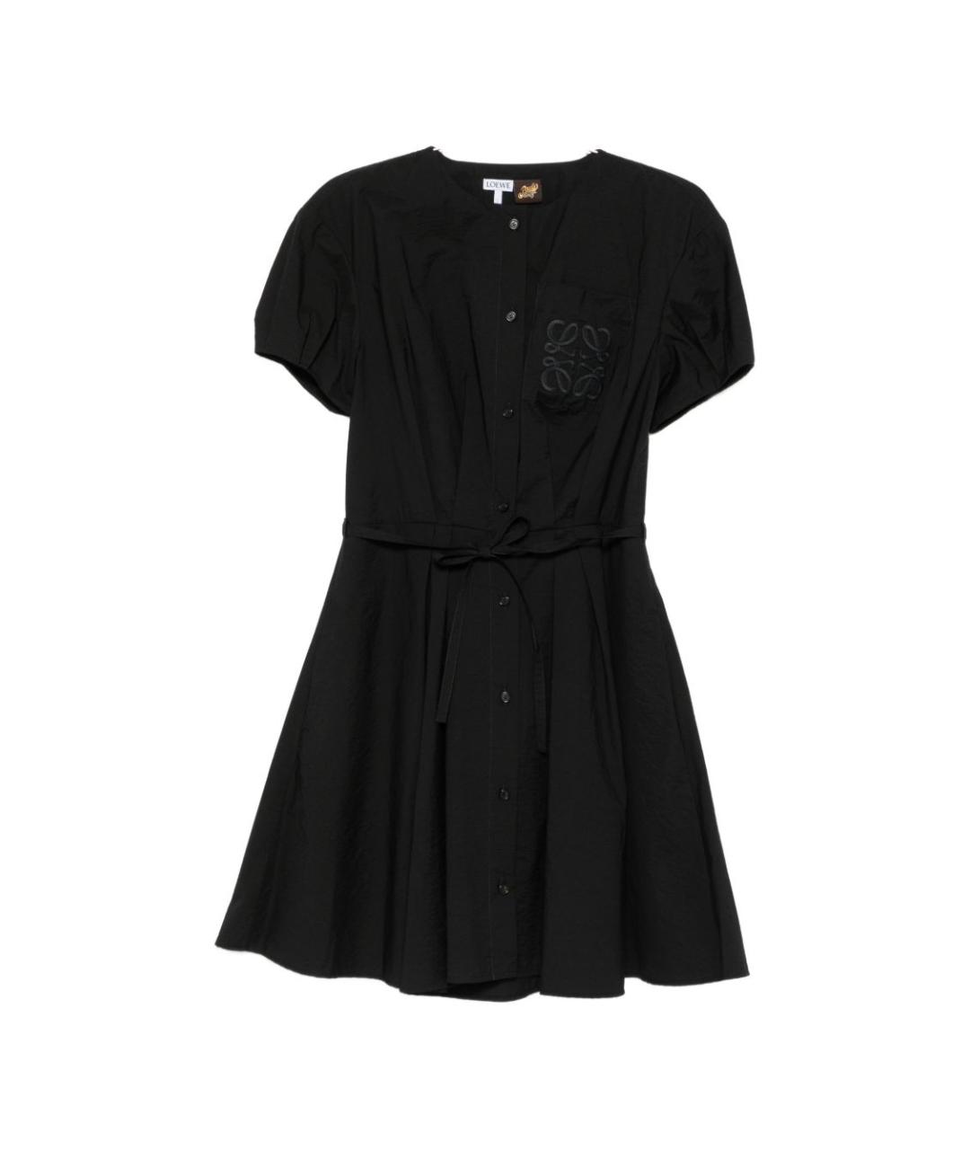LOEWE Черное хлопковое повседневное платье, фото 1