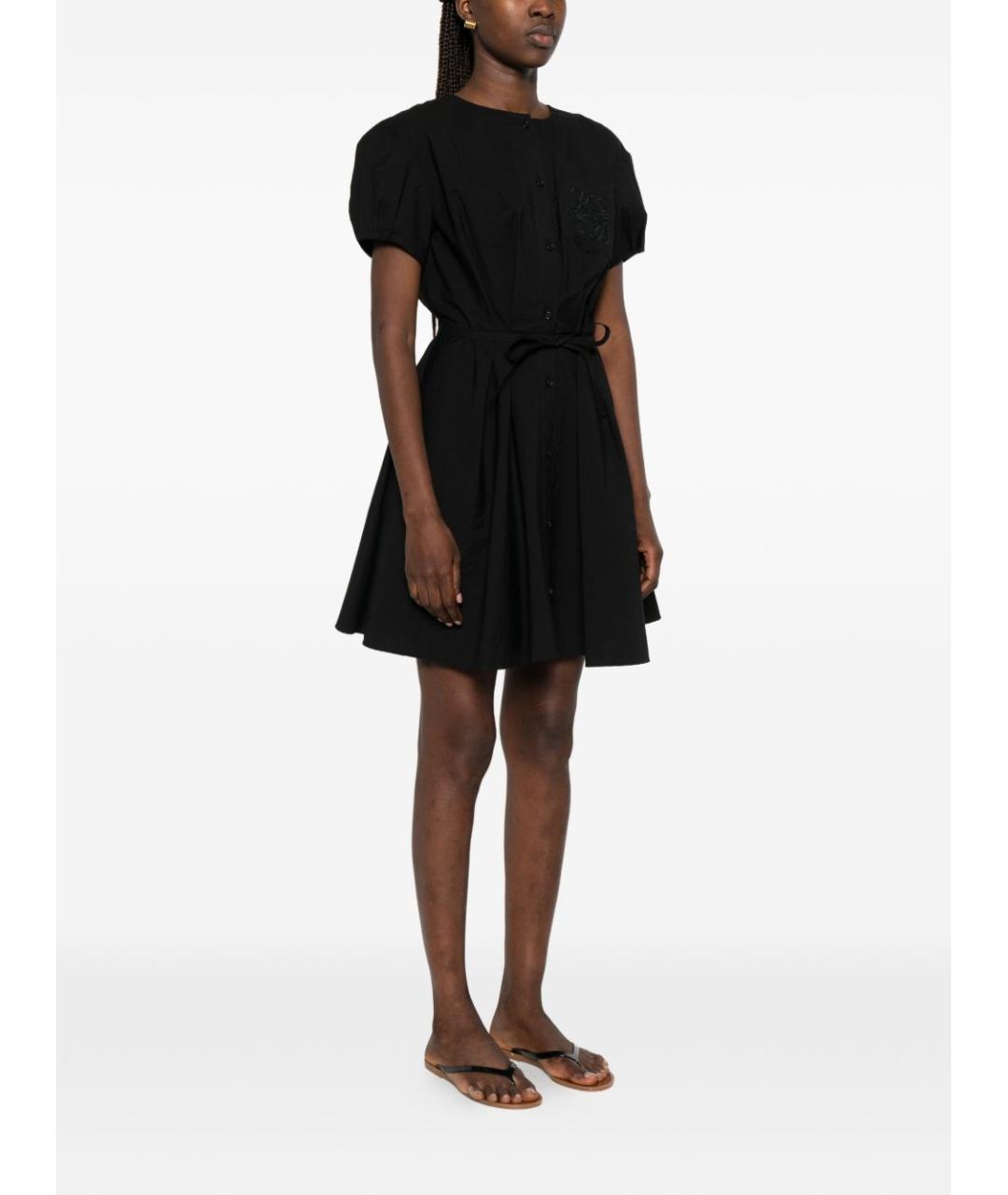 LOEWE Черное хлопковое повседневное платье, фото 4