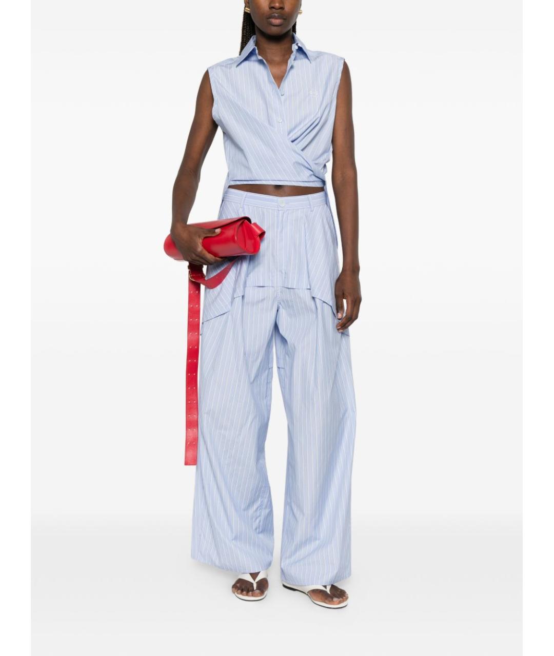 LOEWE Голубая хлопковая рубашка, фото 3