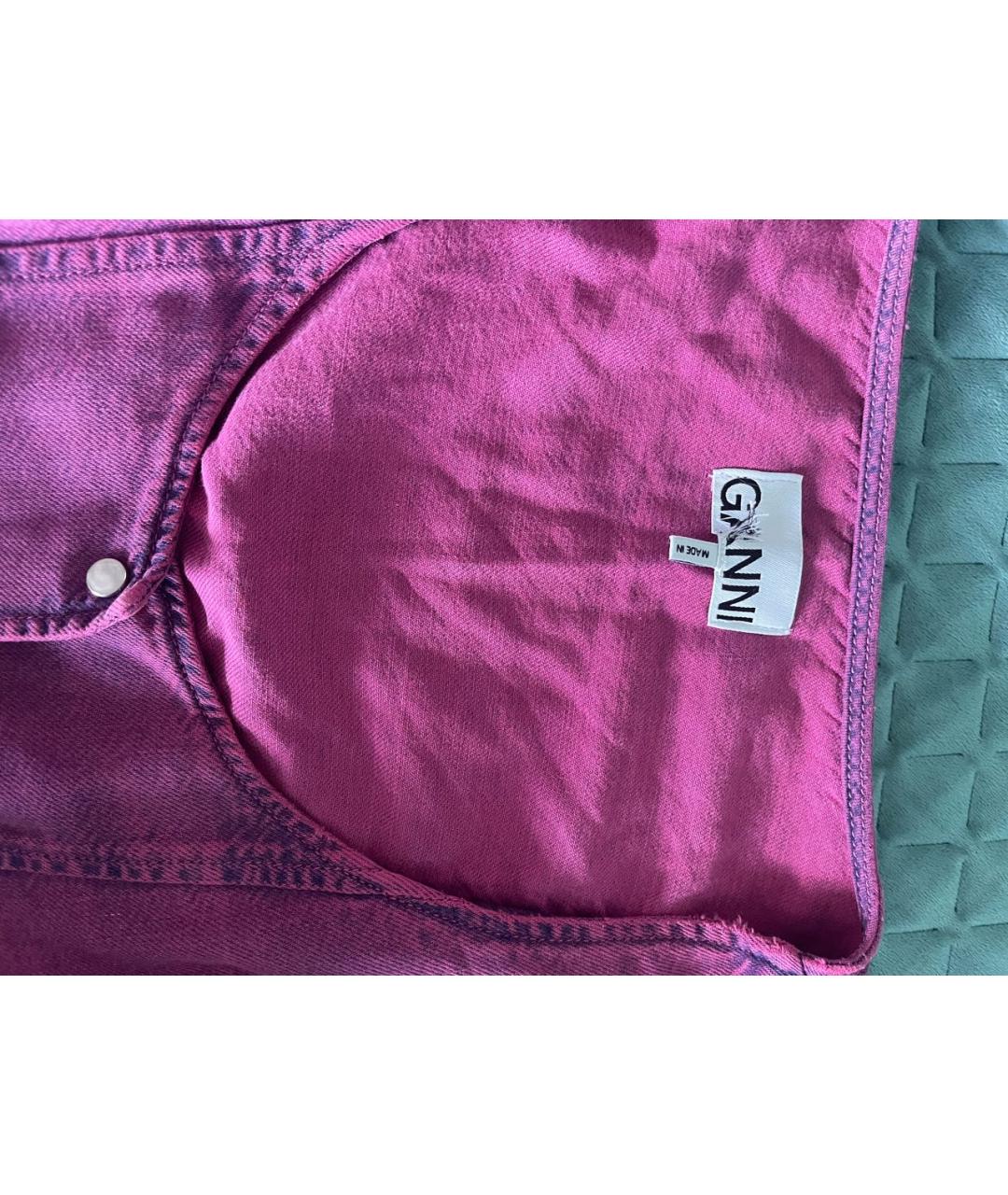 GANNI Фиолетовый деним костюм с брюками, фото 2