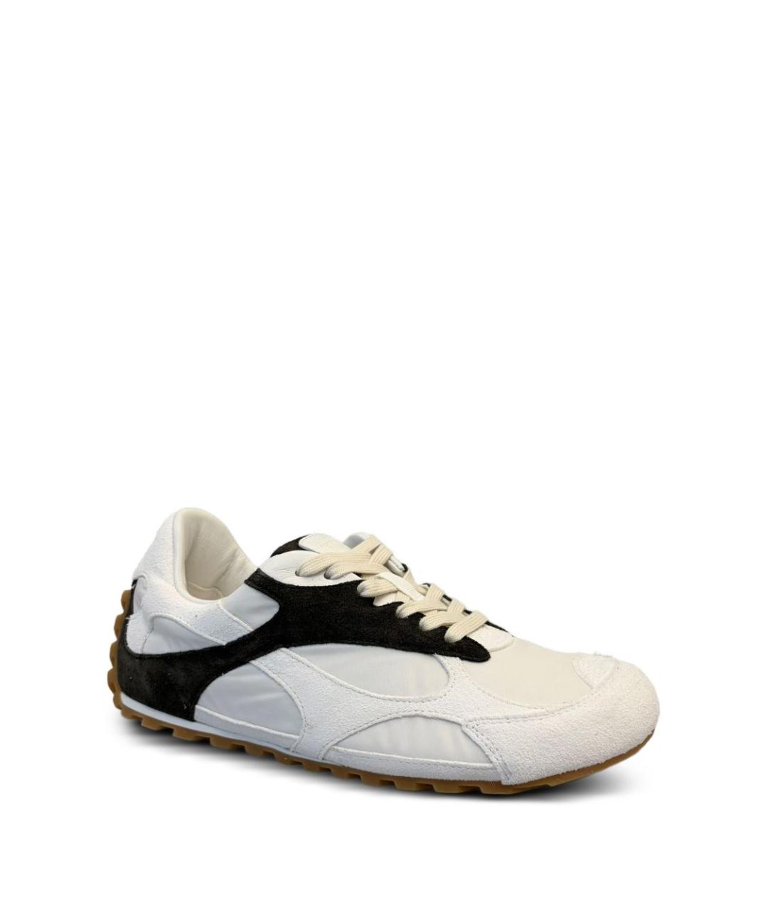 BOTTEGA VENETA Белые замшевые кроссовки, фото 1