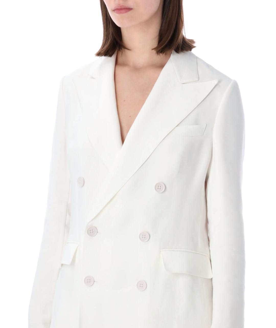 RALPH LAUREN Белый вискозный жакет/пиджак, фото 3