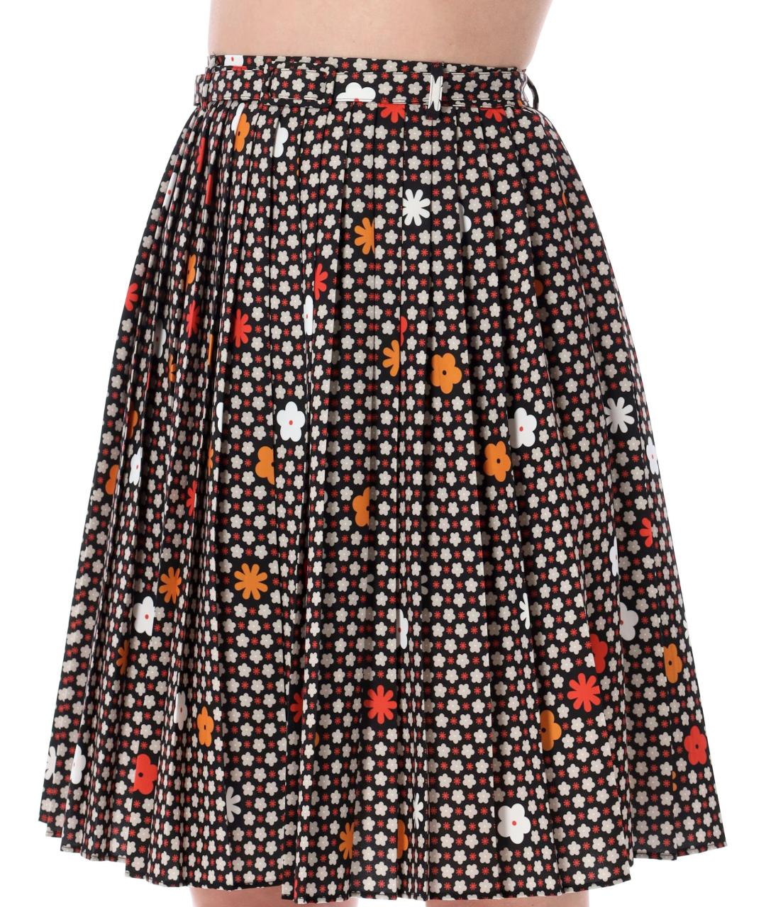 MM6 MAISON MARGIELA Мульти полиэстеровая юбка миди, фото 3