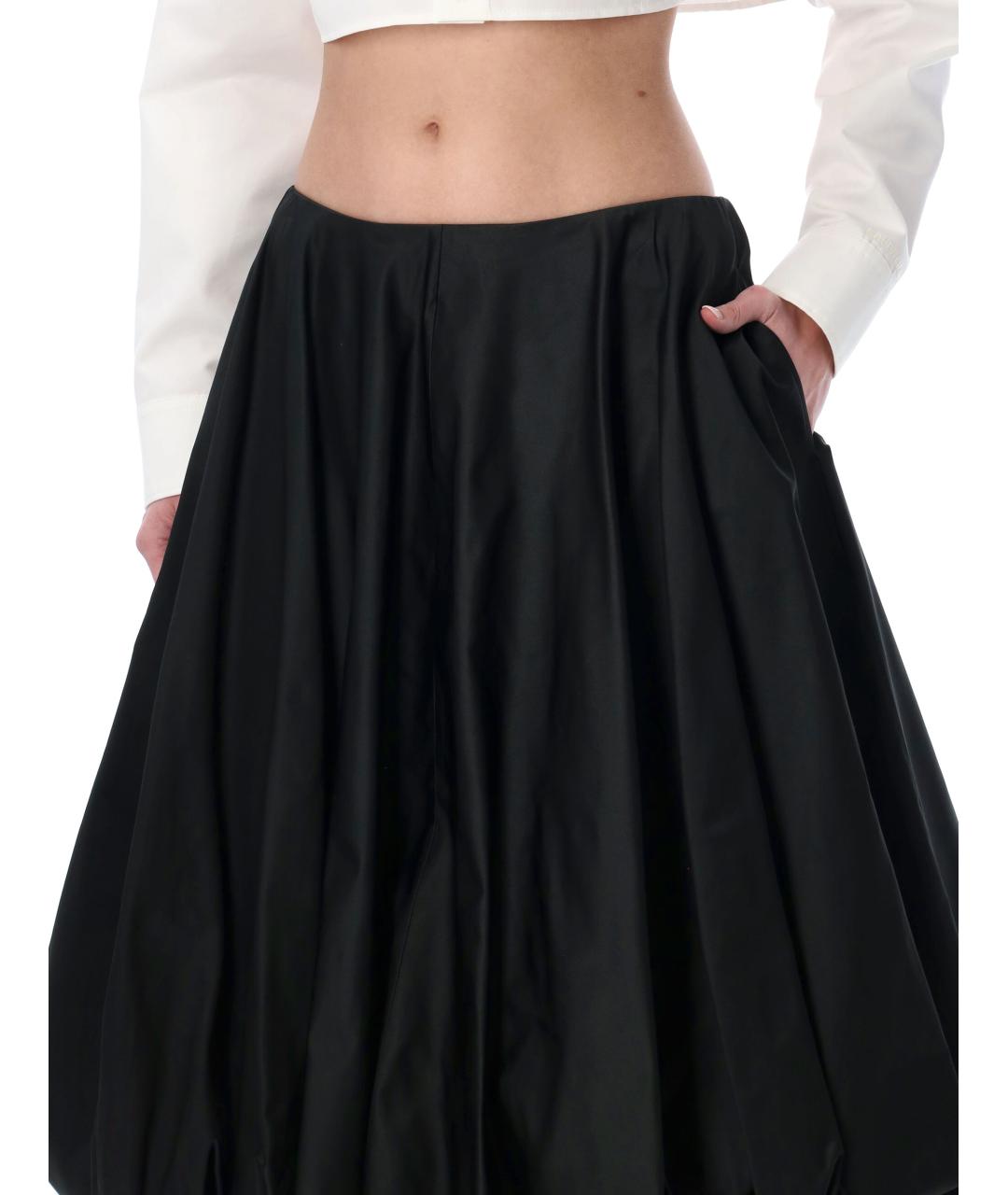 BALENCIAGA Черная полиэстеровая юбка миди, фото 3