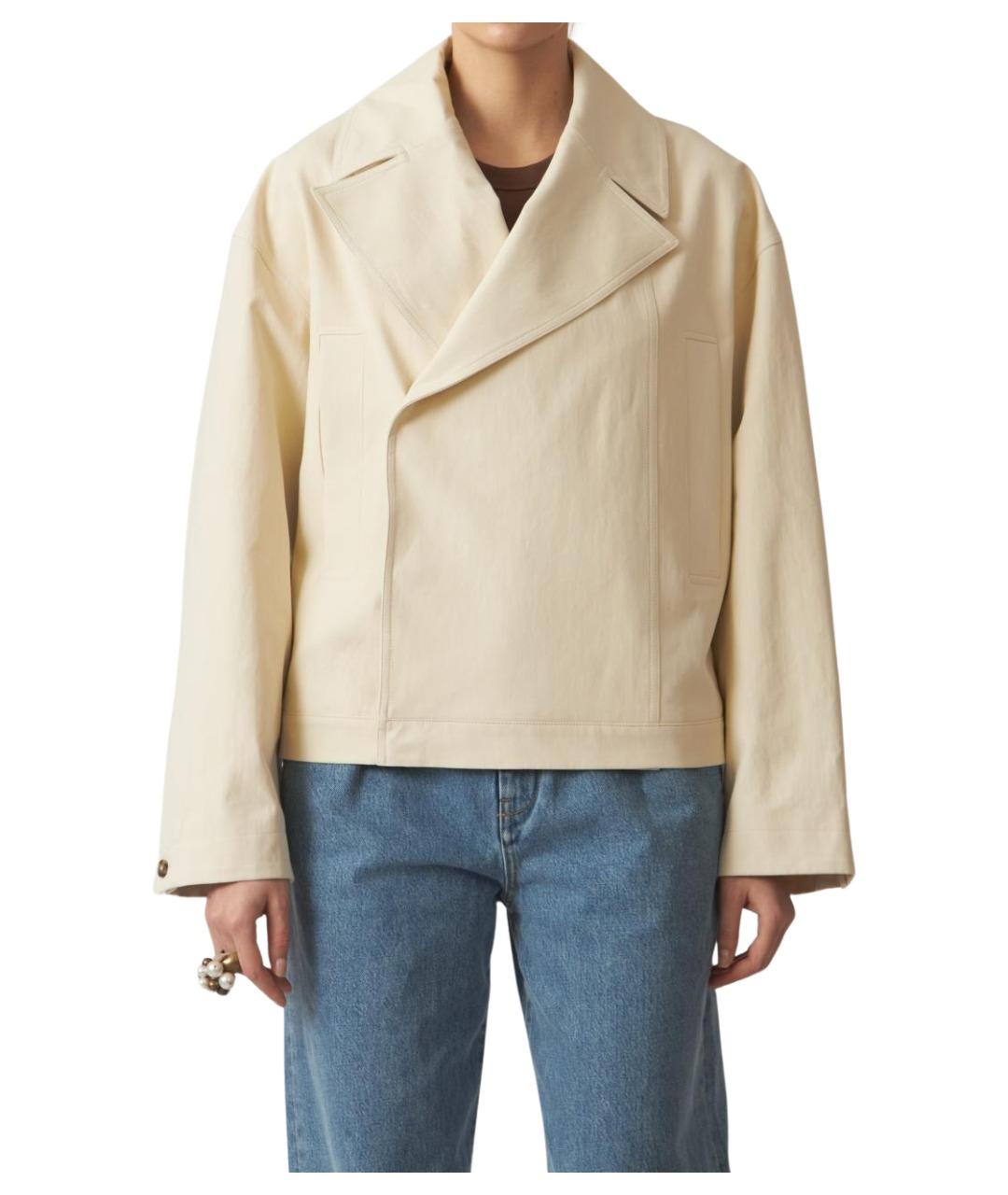 LOULOU STUDIO Белая хлопковая куртка, фото 3