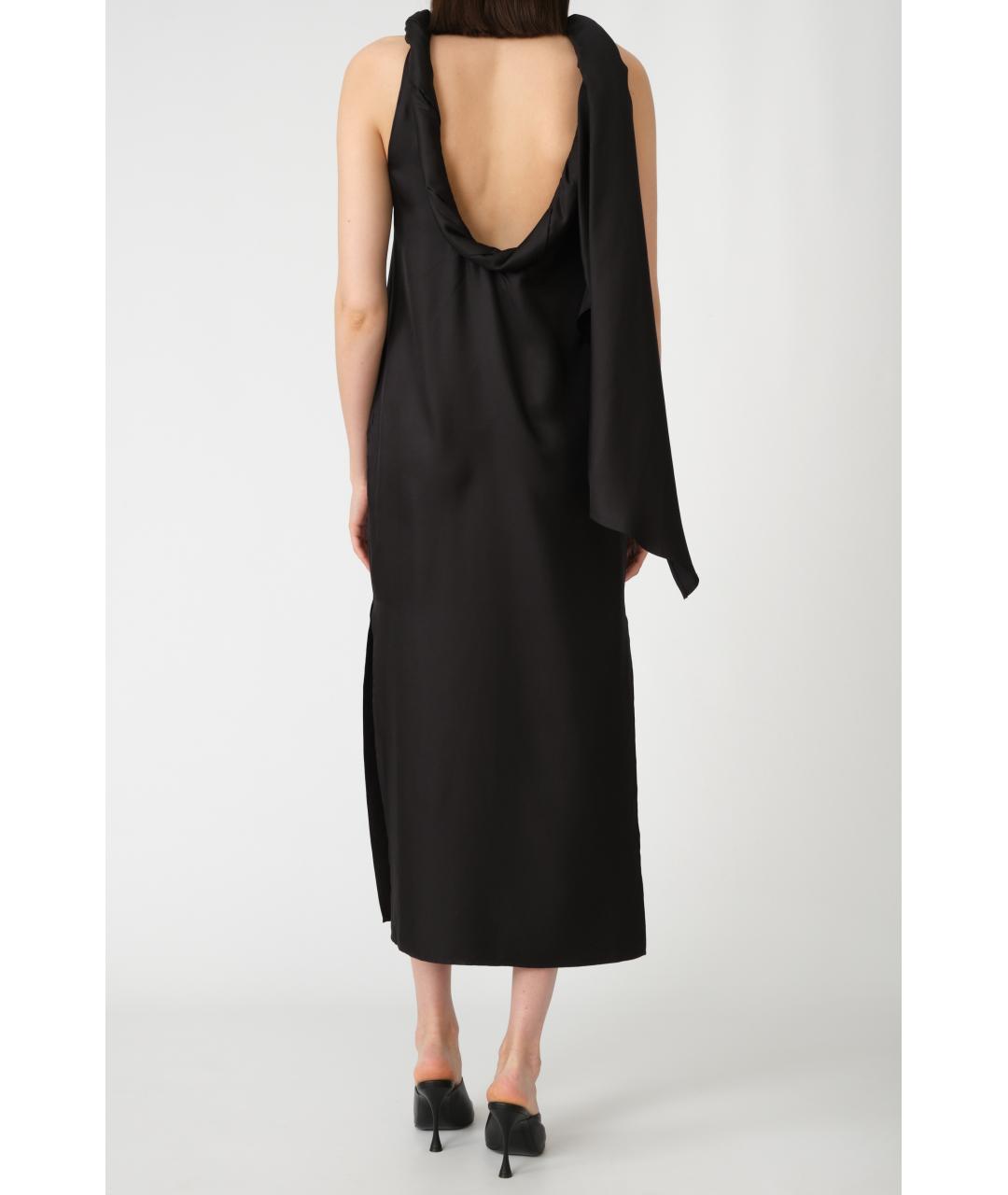 LOULOU STUDIO Черное шелковое повседневное платье, фото 5