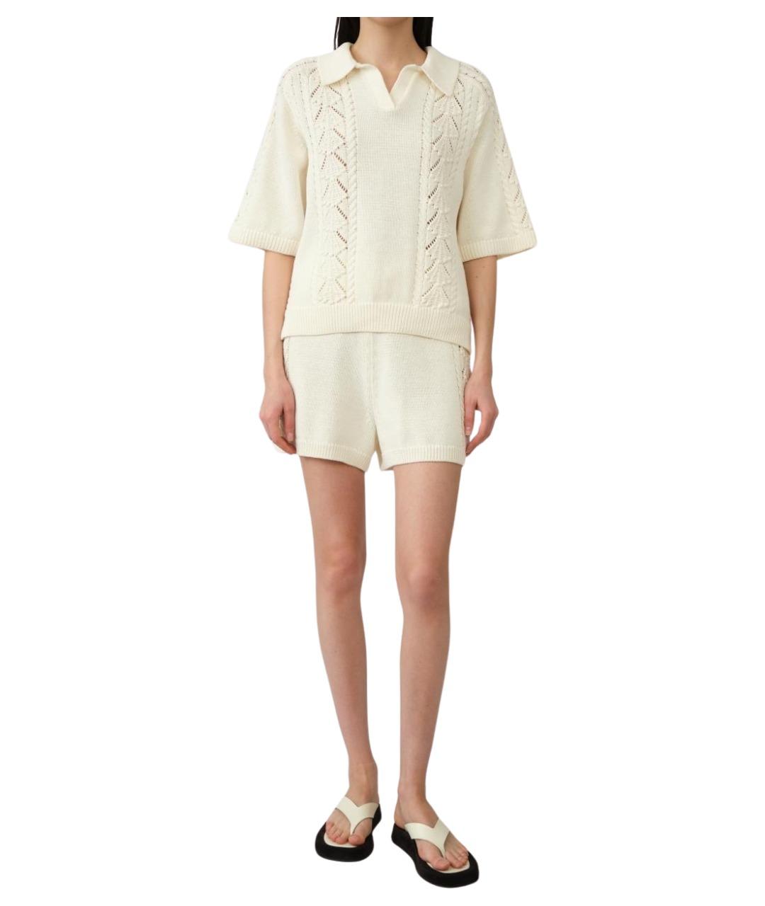 LOULOU STUDIO Бежевая хлопковая футболка, фото 1