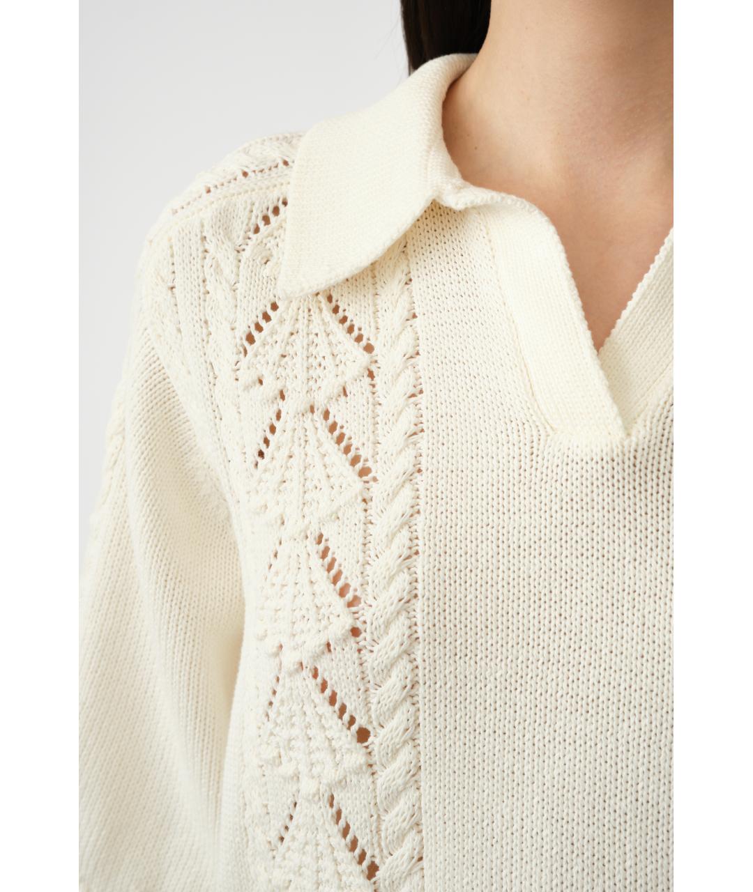 LOULOU STUDIO Бежевая хлопковая футболка, фото 7