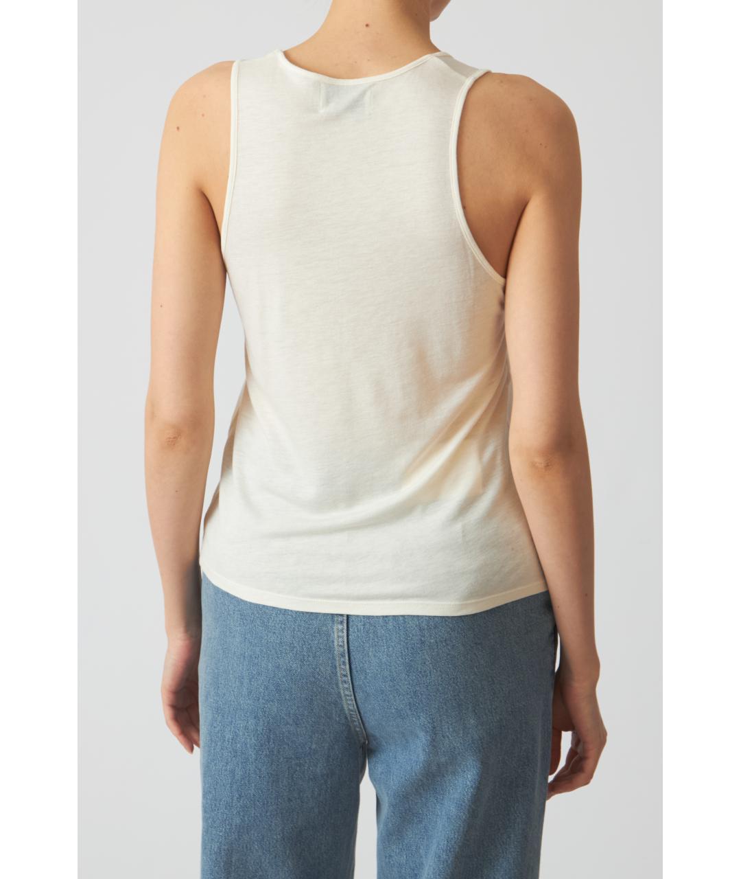 LOULOU STUDIO Бежевая вискозная майка, фото 2