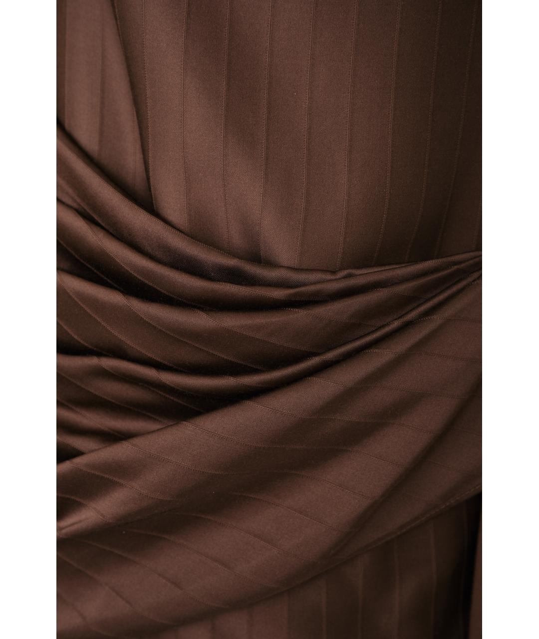 LOULOU STUDIO Коричневая шелковая блузы, фото 5