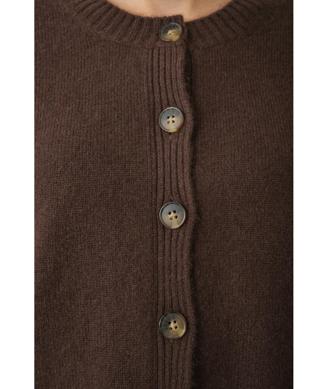 LOULOU STUDIO Коричневый кашемировый кардиган, фото 3